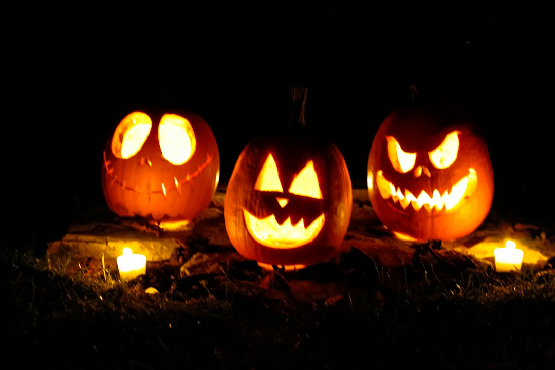 Illustrative pumpkins and autumn scene for Riverside County family Halloween 2026 guide. Not a photo of the current event.