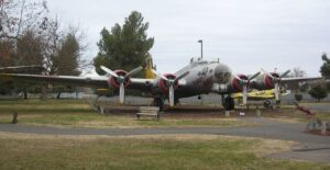 Boeing B-17 Flying Fortress on display at Castle Air Museum in Atwater, California. Photo by Nehrams2020, CC BY-SA 3.0.