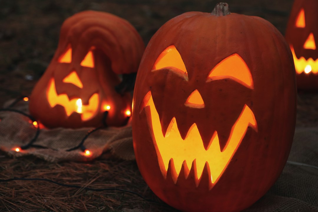 Autumn Halloween seasonal illustration for Sacramento County 2026 guide; not a photograph of a listed 2026 event.