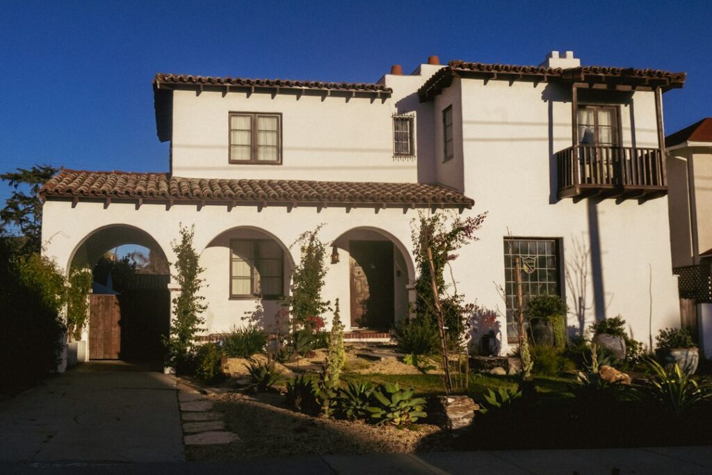 Illustrative historic-style architecture, not the 1930 Historic Hacienda at Fort Hunter Liggett