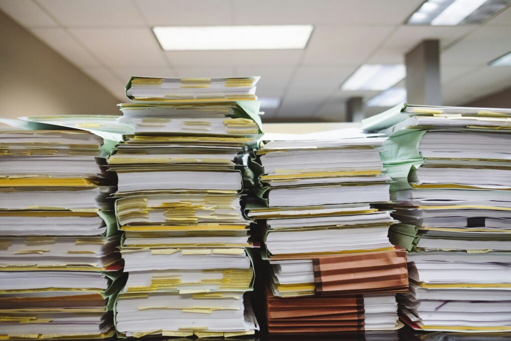 Stacks of papers and file folders; illustrative image, not an official Ridgecrest City Council document