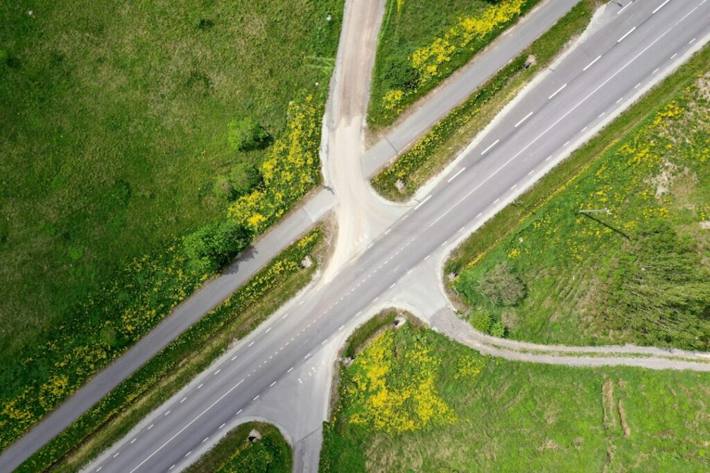 Illustrative roadway, not the proposed State Route 299 turn lane at Burnt Ranch