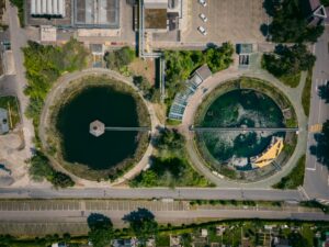 Illustrative wastewater treatment facility, not the Dos Palos project
