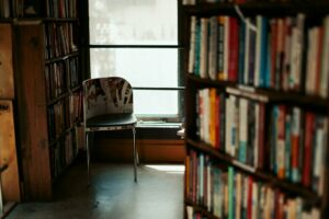 Illustrative library books, not the Linden branch