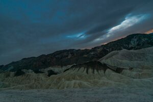 Desert landscape under dramatic clouds. Illustrative file photograph, not the October 2026 storm.