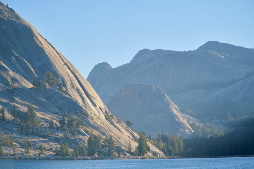 Illustrative mountain lake, not flood damage or an October 22 image of the Kern River.