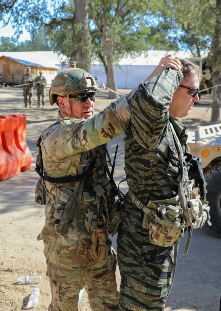 U.S. Army Reserve soldiers conducting a field exercise at Fort Hunter Liggett, July 2026 — public domain DVIDS photo