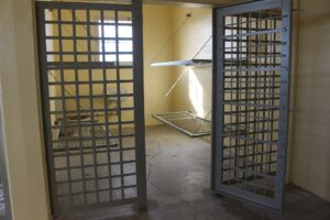 National Park Service photograph of a restored cell at the Tule Lake Segregation Center jail in Newell, California