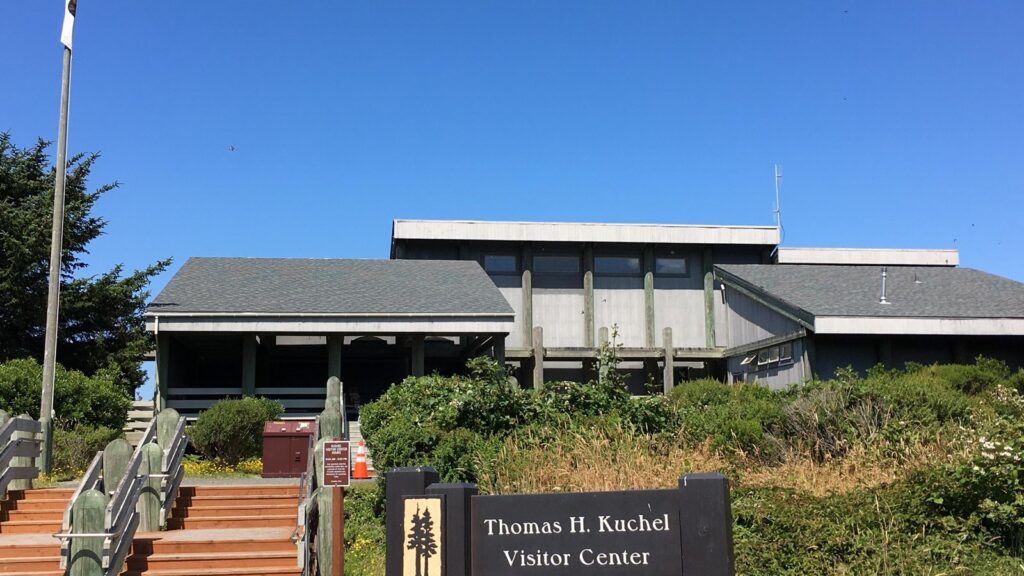Exterior of Thomas H. Kuchel Visitor Center at Redwood National and State Parks near Orick, California. NPS photograph.