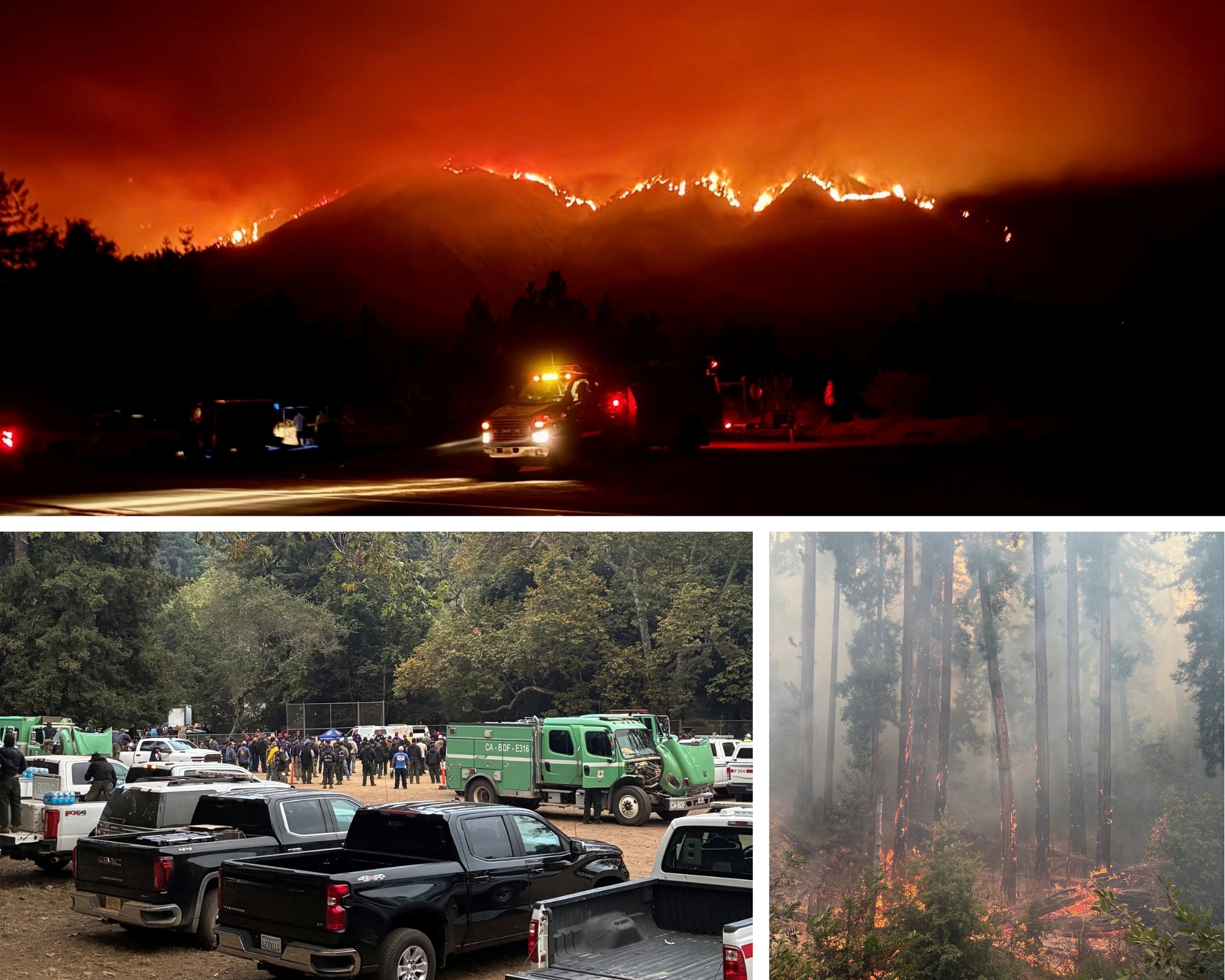 Timber Fire response inside Pfeiffer Big Sur State Park