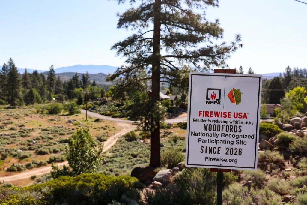 CAL FIRE image associated with the Woodfords Firewise USA community recognition in 2026
